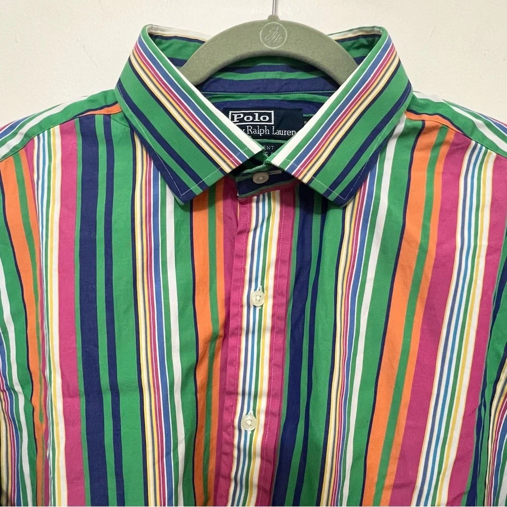 Polo Ralph Lauren Regent Classic Fit Multicolor Long Sleeve Button Up Shirt Lux